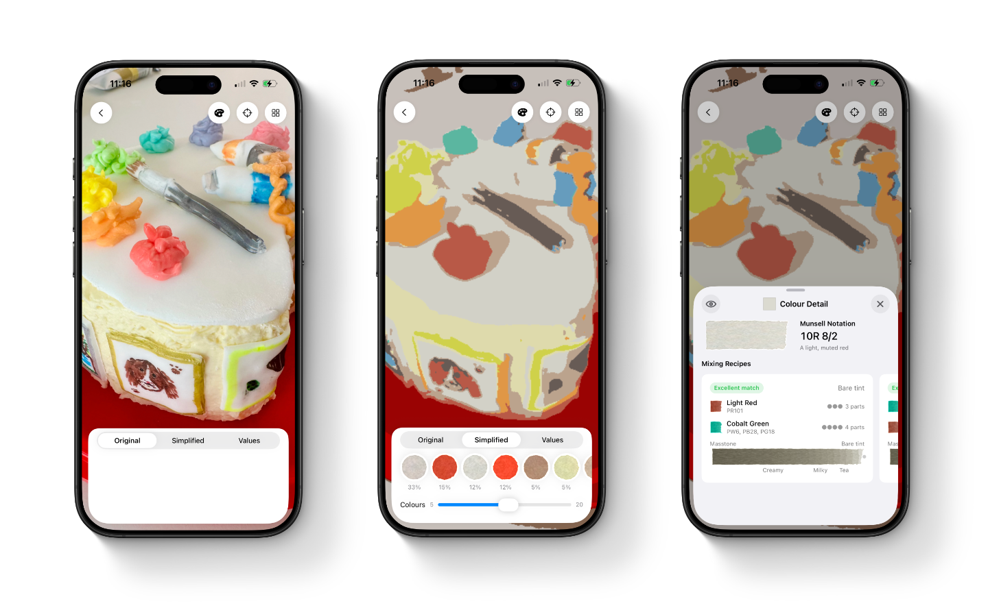 Turning a photo into paint recipes